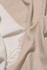 Travel Blanket "Light Companion" of cashmere and merino "Color Blocks Beige"