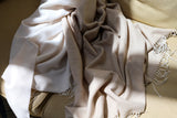 Travel Blanket "Light Companion" of cashmere and merino "Color Blocks Beige"