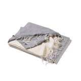 Travel Blanket "Light Companion" of cashmere and merino "Color Blocks Grey White"