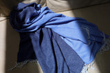 Reisedecke "Light Companion" aus Cashmere und Merino "Color Blocks Navy Blue"