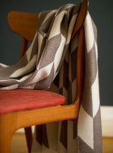 Blanket / Throw of extra fine merino "Winter Leaves"