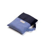 Reisedecke "Light Companion" aus Cashmere und Merino "Color Blocks Navy Blue"