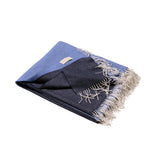Reisedecke "Light Companion" aus Cashmere und Merino "Color Blocks Navy Blue"