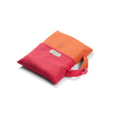 Travel Blanket "Light Companion" of cashmere and merino "Color Blocks Pink Orange"