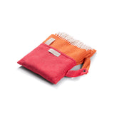 Travel Blanket "Light Companion" of cashmere and merino "Color Blocks Pink Orange"