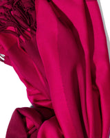 Schal und Reisedecke aus Merino in leuchtenden Farben Pink und Burgund