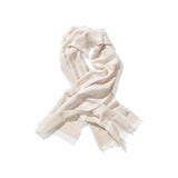 Schal aus Merinowolle gewebt in beige und chic als Accessoire in Streifen Muster Design mit Nachhaltigkeit als das perfekte Geschenk für Fashion Styling